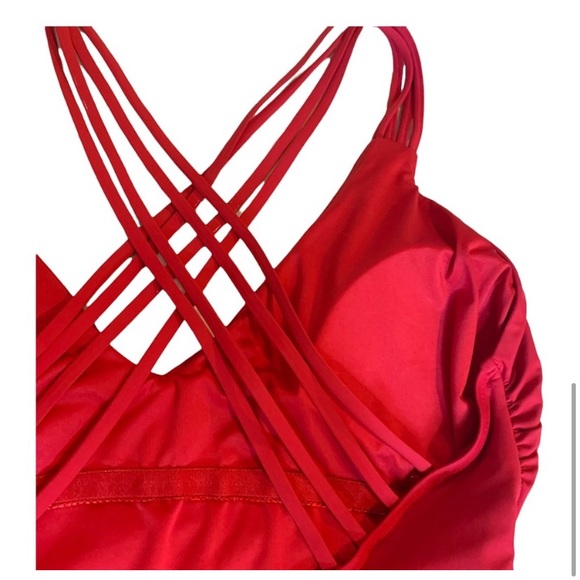 BCBG Maxazaria Red One Piece Swimsuit - Picture 5 of 9